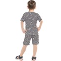 Mid Century Retro Floral 1970s 1960s Pattern 85 Kids  T-Shirt and Shorts Set View2