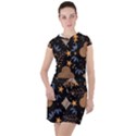 Seamless Pattern Repeat Repetition Drawstring Hooded Dress View1