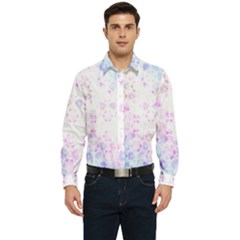 Digital Art Artwork Abstract Pink Purple Men s Long Sleeve Shirt by Dutashop