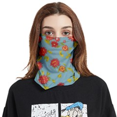 Mid Century Retro Floral 1970s 1960s Pattern 78 Face Covering Bandana (two Sides) by violetheavensky