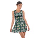 Mid Century Retro Floral 1970s 1960s Pattern 62 Cotton Racerback Dress View1