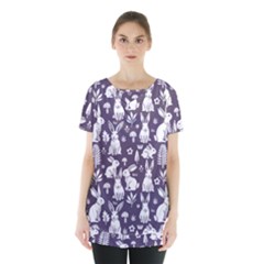 Easter Bunny Pattern Skirt Hem Sports Top by Valentinaart