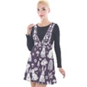 Easter bunny pattern Plunge Pinafore Velour Dress View1