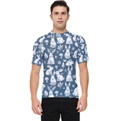Easter Bunny Pattern Men s Short Sleeve Rash Guard by Valentinaart