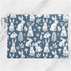 Easter Bunny Pattern Canvas Cosmetic Bag (xxl) by Valentinaart