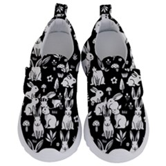 Easter Bunny Pattern Kids  Velcro No Lace Shoes by Valentinaart