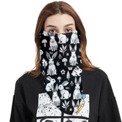Easter Bunny Pattern Face Covering Bandana (triangle) by Valentinaart
