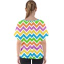 Chevron Pattern Design Texture V-Neck Dolman Drape Top View2