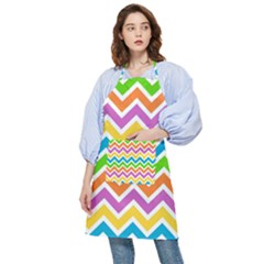 Chevron Pattern Design Texture Pocket Apron by Anend