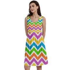 Chevron Pattern Design Texture Classic Skater Dress by Anend