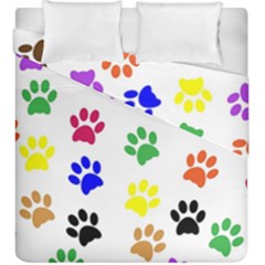Pawprints Paw Prints Paw Animal Duvet Cover Double Side (king Size) by Anend