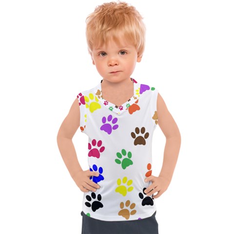 Pawprints Paw Prints Paw Animal Kids  Sport Tank Top by Anend