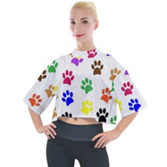 Pawprints Paw Prints Paw Animal Mock Neck T-shirt by Anend