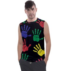 Handprints Hand Print Colourful Men s Regular Tank Top by Anend