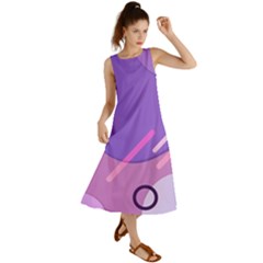 Colorful Labstract Wallpaper Theme Summer Maxi Dress by Anend