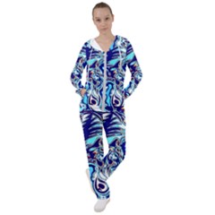 Trippy Dippy Bears Blue Dancing Greatful Dead Skull Steal Your Face Women s Tracksuit by Salmanaz77