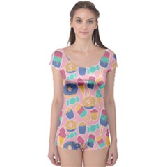 Ice Cream Donut Sweets Candie Boyleg Leotard  by Apenda