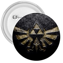 Triforce Emboss Large Button (round) by Carpe0nocteM