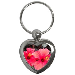 Red Hibiscus Key Chain (heart) by ADIStyle