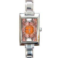 Seamless Background Fractal Rectangular Italian Charm Watch by hlehnerer