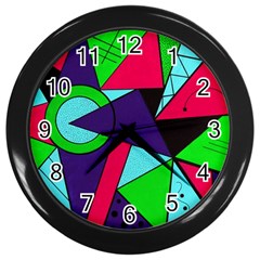 Modern Art Wall Clock (black) by Siebenhuehner