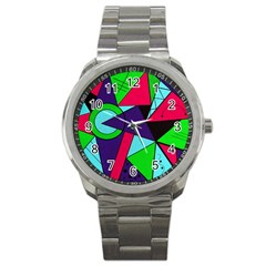 Modern Art Sport Metal Watch by Siebenhuehner