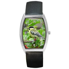 Songbird Tonneau Leather Watch by Siebenhuehner