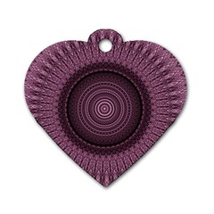 Mandala Dog Tag Heart (one Sided)  by Siebenhuehner