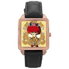 Flan Rose Gold Leather Watch  by DesignsbyReg2