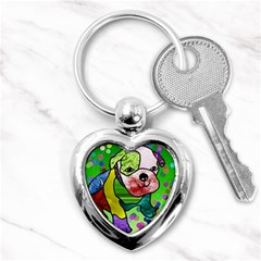 Pug Key Chain (heart) by Siebenhuehner