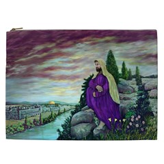 Jesus Overlooking Jerusalem - Ave Hurley - Artrave - Cosmetic Bag (xxl) by ArtRave2