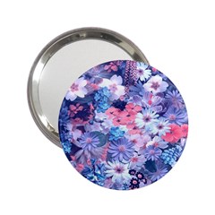 Spring Flowers Blue Handbag Mirror (2 25 ) by ImpressiveMoments