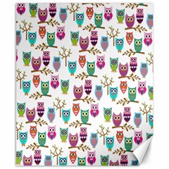 Happy Owls Canvas 8  X 10  (unframed) by Ancello
