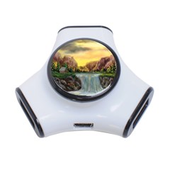 Brentons Waterfall - Ave Hurley - Artrave - 3 Port Usb Hub by ArtRave2