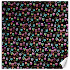 Happy Owls Canvas 16  X 16  (unframed) by Ancello
