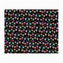 Happy Owls Glasses Cloth (small, Two Sided) by Ancello