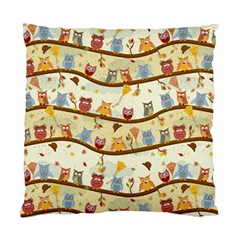 Autumn Owls Cushion Case (single Sided)  by Ancello