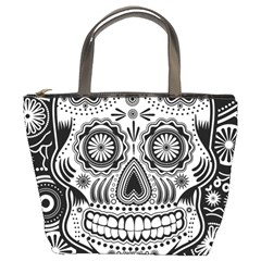 Skull Bucket Handbag by Ancello