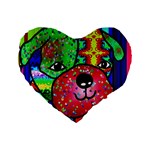 Pug 16  Premium Heart Shape Cushion  Front