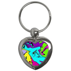 Abstract Key Chain (heart) by Siebenhuehner