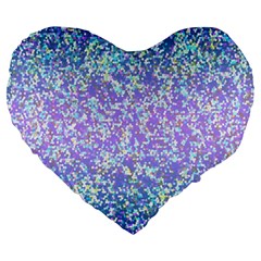 Glitter2 19  Premium Heart Shape Cushion by MedusArt