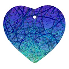 Grunge Art Abstract G57 Heart Ornament (two Sides) by MedusArt