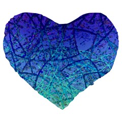 Grunge Art Abstract G57 Large 19  Premium Heart Shape Cushion by MedusArt