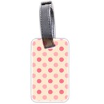 Pale Pink Polka Dots Luggage Tag (Two Sides) Front