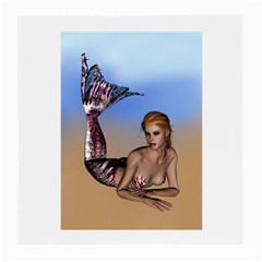 Mermaid On The Beach  Glasses Cloth (medium) by goldenjackal