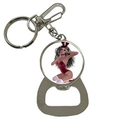 Miss Bunny In Red Lingerie Bottle Opener Key Chain by goldenjackal