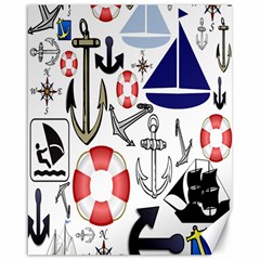 Nautical Collage Canvas 16  X 20  (unframed) by StuffOrSomething