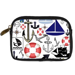 Nautical Collage Digital Camera Leather Case by StuffOrSomething