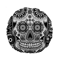 Sugar Skull 15  Premium Round Cushion  by Ancello