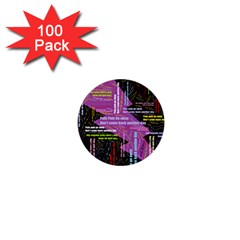 Pain Pain Go Away 1  Mini Button (100 Pack) by FunWithFibro